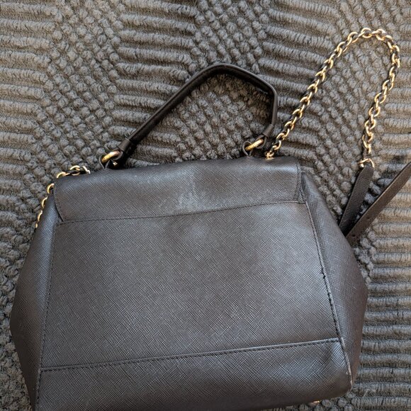 Authentic Ferragamo Carrie Bow Black Satchel Bag Crossbody Calfskin Leather - Picture 5 of 11